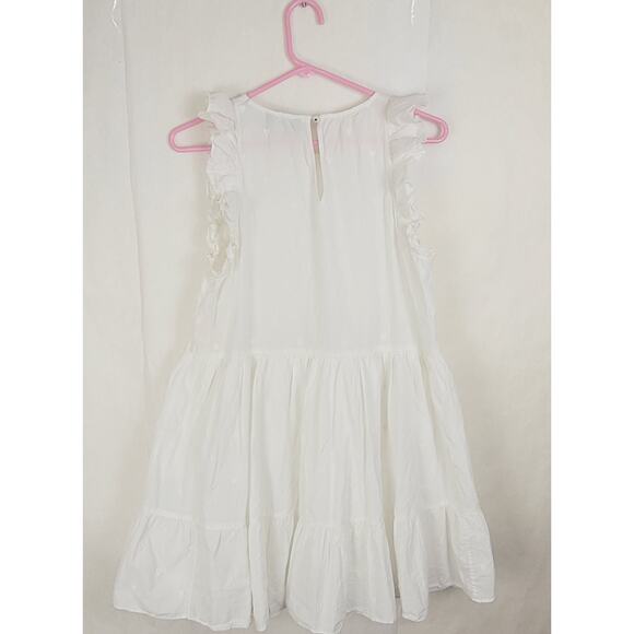 The Kooples white heart embroidered ruffled sleeve tiered dress Size 2 - Picture 3 of 12